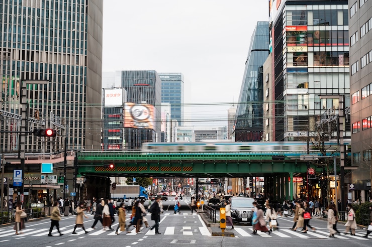 無料Photo 現代の東京通りの背景