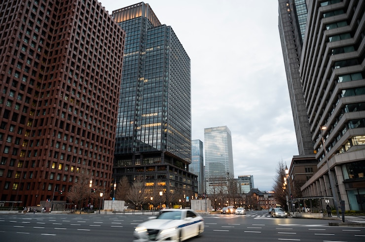 無料Photo 現代の東京通りの背景