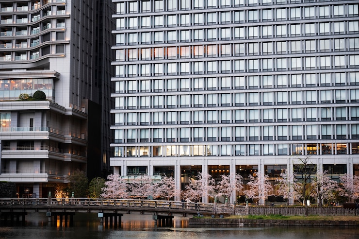 無料Photo 現代の東京通りの背景