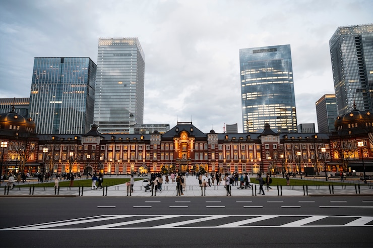 無料Photo 現代の東京通りの背景