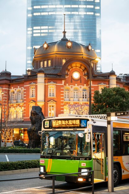 Modern tokyo street background