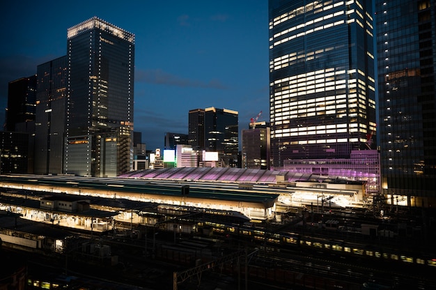 Modern tokyo street background