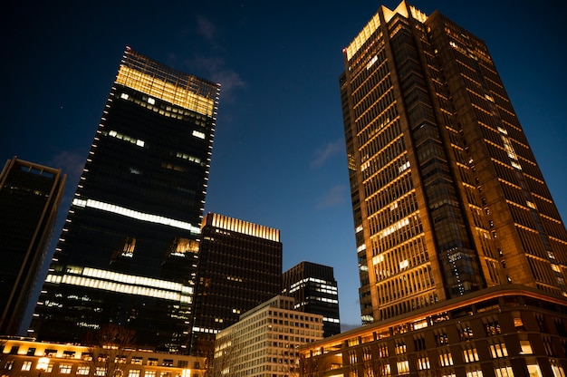 Free photo modern tokyo street background