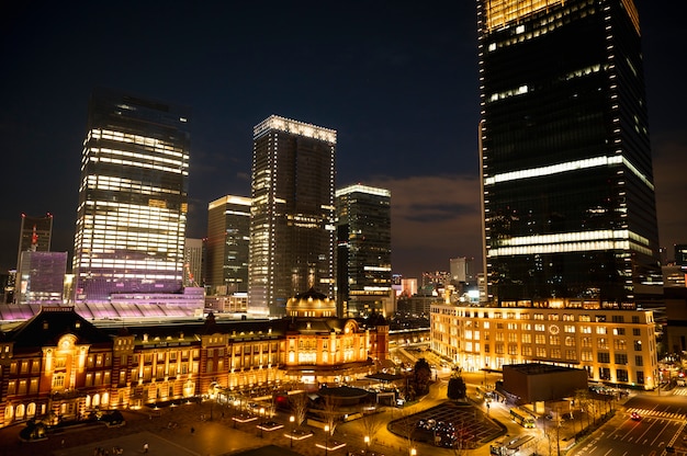 Modern tokyo street background