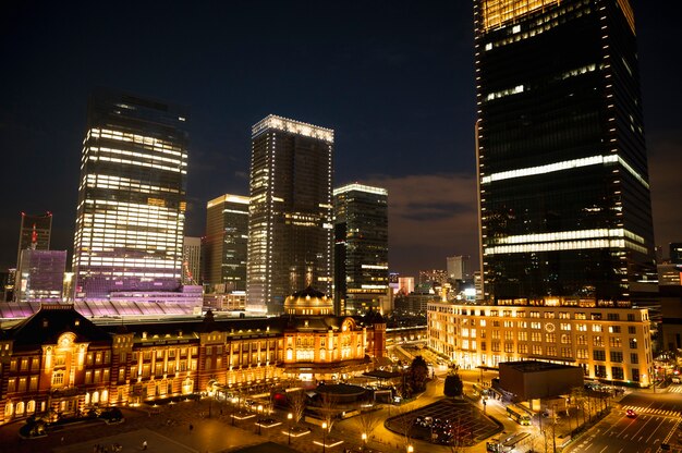 Modern tokyo street background