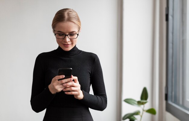 Modern woman using mobile