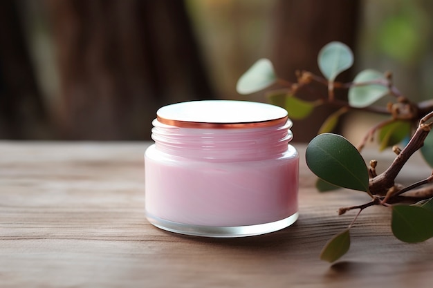 Moisturizer product for beauty care with pink tones