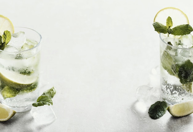 Free photo mojito glasses