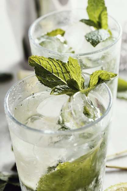 Mojito with ingredients