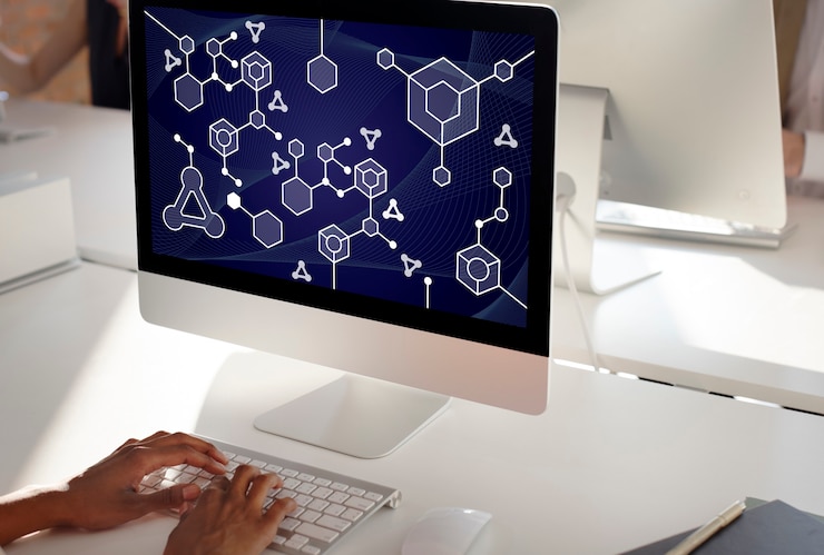 Free Photo molecular structure chemistry science experiment concept