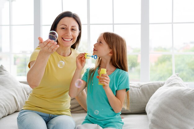 Mom spending time with her kid