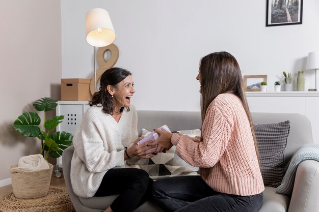 Mom surprised by daughter gift