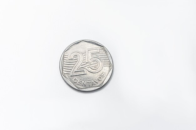 Free photo money - brazilian coins - 25 centavos