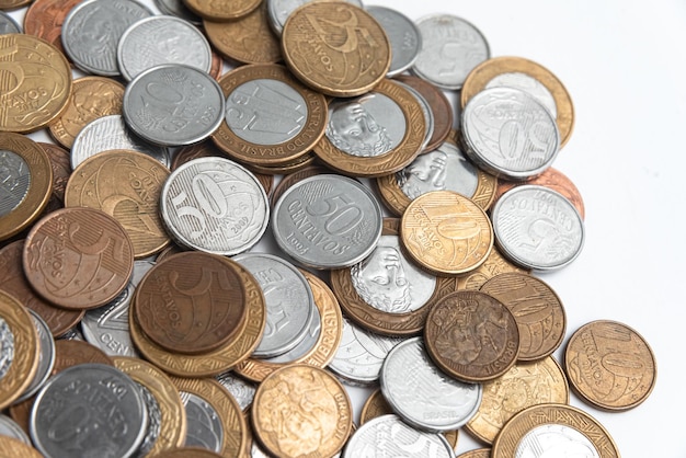 Бесплатное фото Деньги - бразильские монеты - несколько