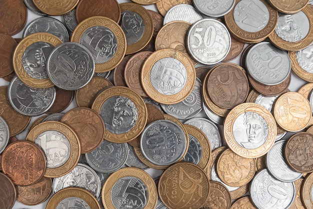 Деньги - Бразильские монеты - Несколько