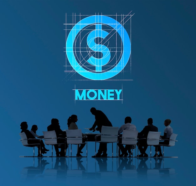 Foto gratuita concetto del grafico di tecnologia della gente di affari di finanza dei soldi