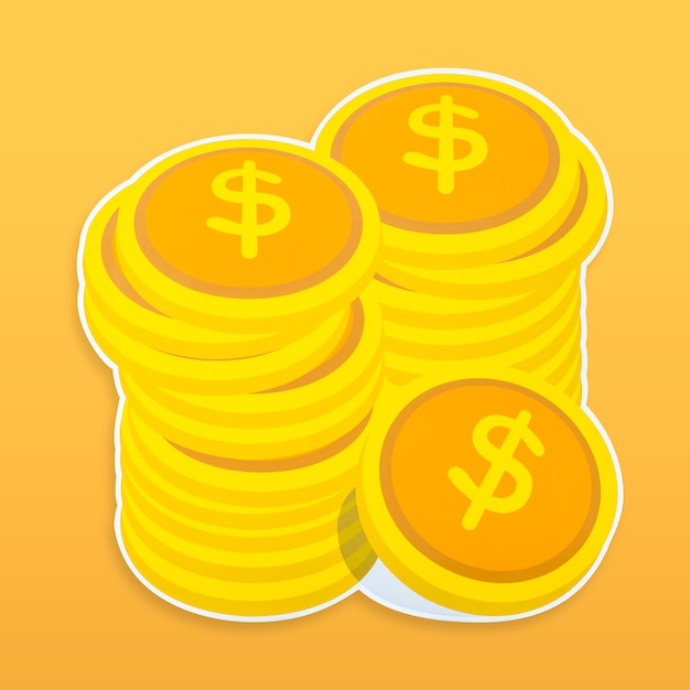 Free Photo money icon isolated