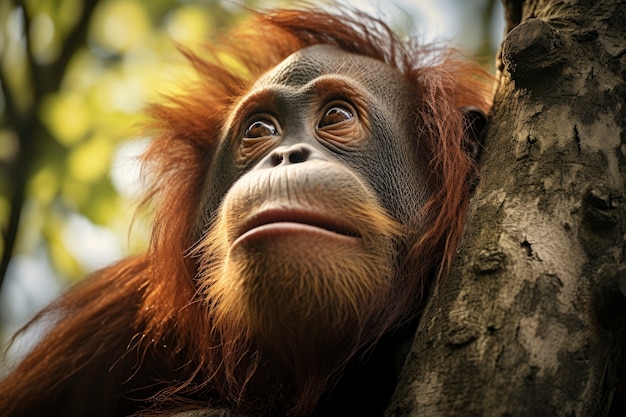 Foto gratuita lo stile di vita delle scimmie vista naturale
