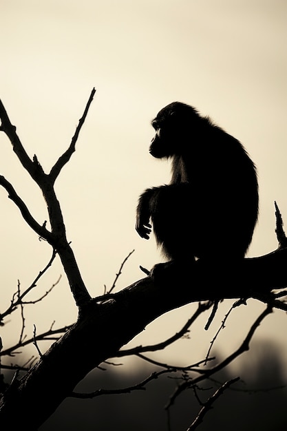 Free photo monkey lifestyle natural view