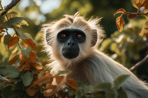 Foto gratuita lo stile di vita delle scimmie vista naturale