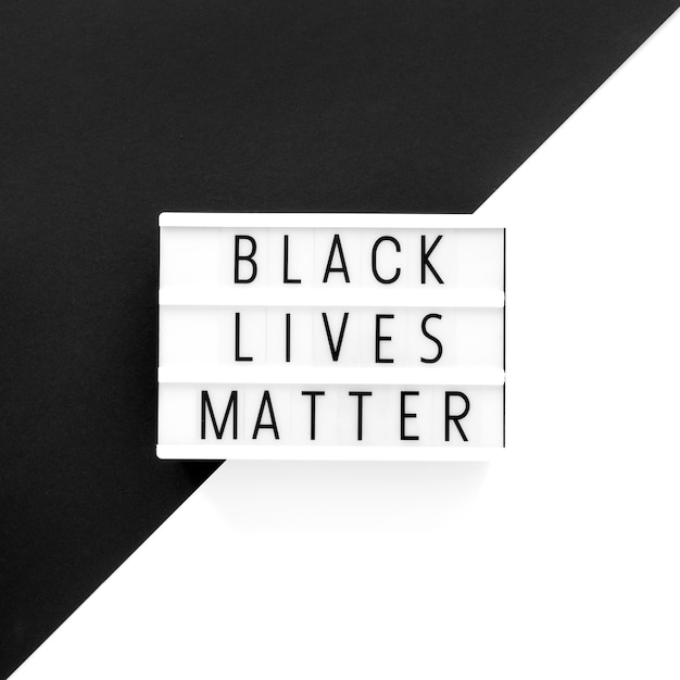 Free photo monochromatic black lives matter movement message