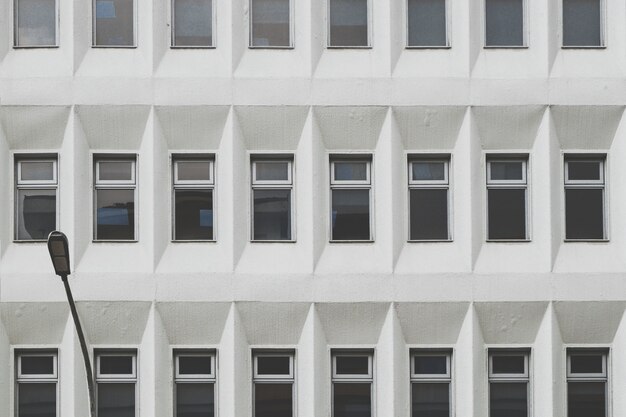 Monochromatic building with windows