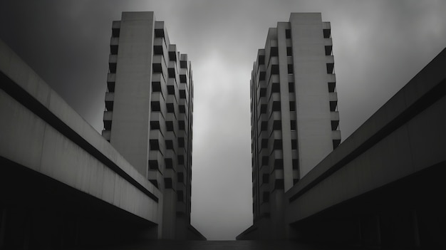 Free photo monochromatic urban minimal landscape