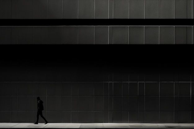 Monochromatic urban minimal landscape