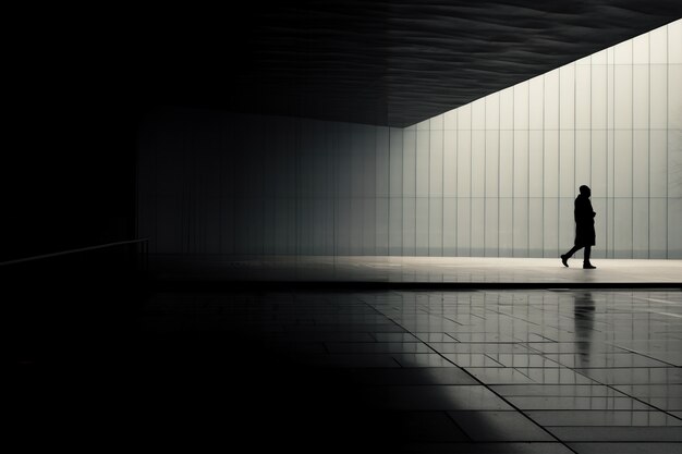 monochromatic urban minimal landscape