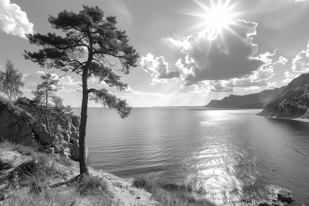 Free photo monochrome view world heritage location and travel destination