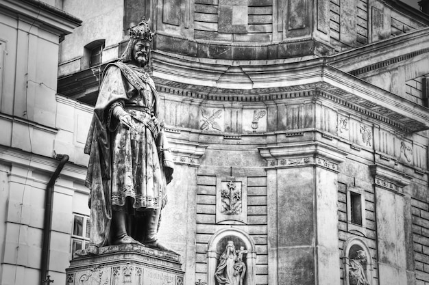 Monument of Charles IV Charles Bridge in Prague