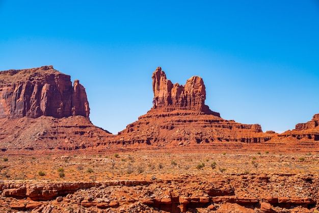 Free photo monument valley national park with amazing rock formations
