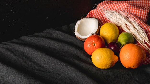 Moody fruit still life