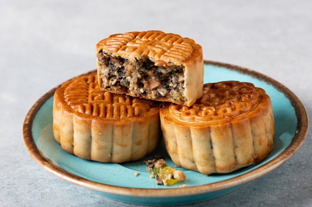 Moon cake chinese traditional pastry