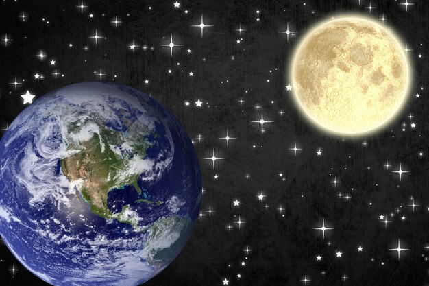 月と地球