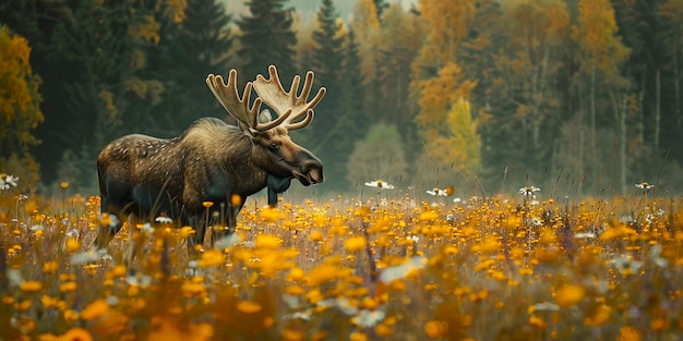 Foto gratuita alce in natura