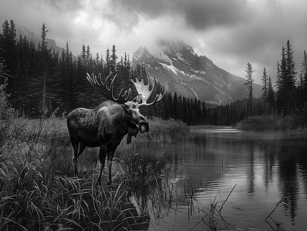 Free photo moose in the wild