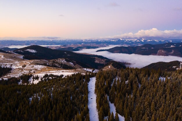 Morning in the mountains.