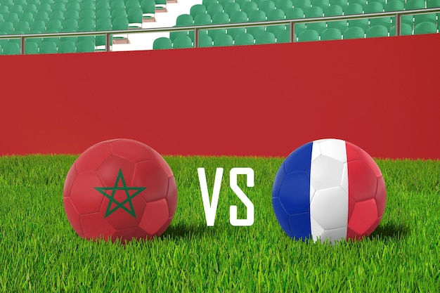 Free photo morocco vs france in stadium