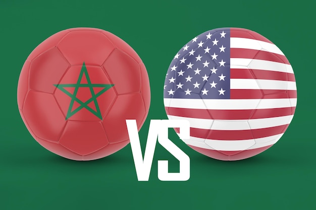 Free photo morocco vs united states football