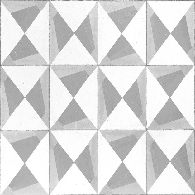 Mosaic tiles of grey and white colors