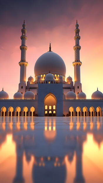 複雑な建築のモスクの建物