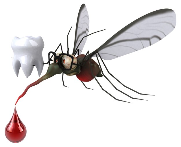 Mosquito 3D illustration