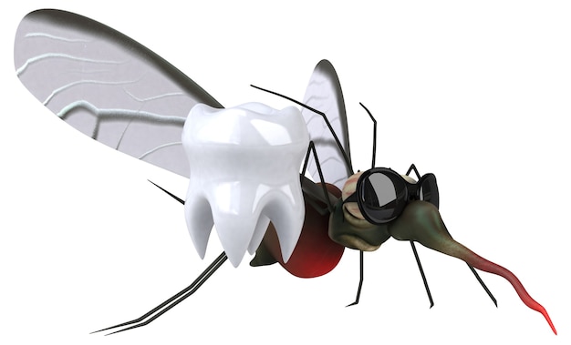 Mosquito 3D illustration