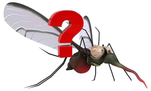 Mosquito 3D illustration