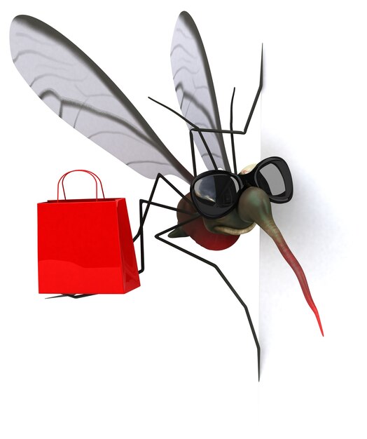 Mosquito 3D illustration