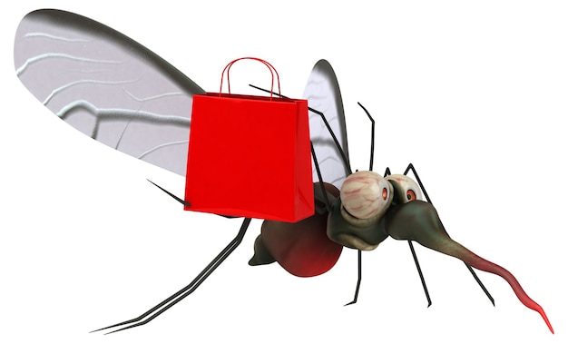 Mosquito 3D illustration