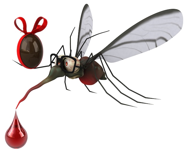 Mosquito 3D Illustration