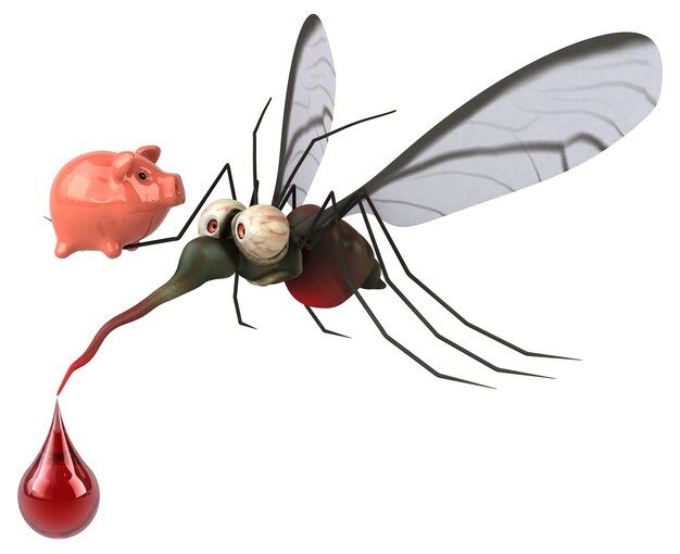 Mosquito 3D Illustration