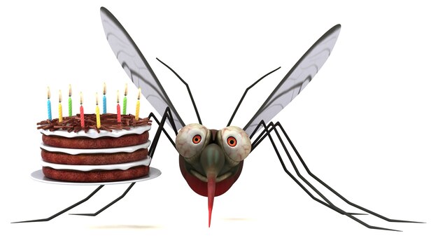 Mosquito 3D Illustration